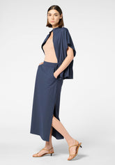 Gonna in Tessuto Tecnico Leggero ed Elasticizzato New Travel - Blu - Blue | Oroblù