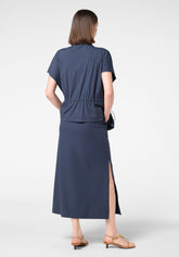 Gonna in Tessuto Tecnico Leggero ed Elasticizzato New Travel - Blu - Blue | Oroblù