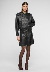 Minirock aus Kunstleder im Vintage-Look Ecoleather - Schwarz - Black | Oroblù
