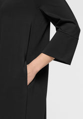 Dress in Stretch Technical Fabric Travel - Black - Black | Oroblù