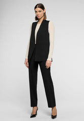 Cigarette Viscose Trousers 24 Hours - Black - Black | Oroblù