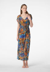 Abito Lungo Copricostume Color Jungle - Oro - Golden | Oroblù