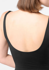 Body Spallina Stretta in Eco-Microfibra Elasticizzata Skinwear - Nero - Black | Oroblù