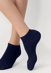 Calzino Sneakers in Cotone Bio - Blu - Blue | Oroblù