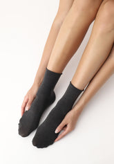 Calzino Corto in Lana superwash Nives - Grigio 8 - Grey 8 | Oroblù