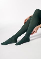 Collant Coprente in Lana superwash Nives - Verde Foresta 2 - Forest 2 | Oroblù