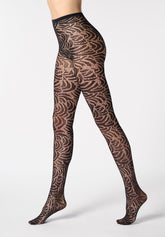 Netzstrumpfhose mit Fantasie-Motiv Art Net - Schwarz - Black | Oroblù
