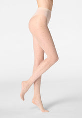 Collant Velato Motivo Floreale Floret 20 - Beige Rosato 8 - Cosmetic 8 | Oroblù