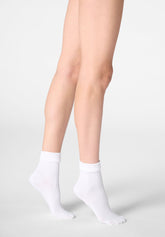 Calzino a Coste in Cotone Bio Rib - Bianco - White | Oroblù