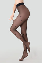 Collant thermique opaque effet voile Thermo-Nude - Noir - Black sheer | Oroblù