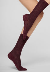 Gerippte Viskose-Socke Rib Glow - Bordeaux 11 - Bordeaux 11 | Oroblù