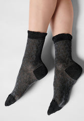 Short Socks Bloom Knit - Grey Melange - Grey melange | Oroblù