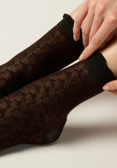 Chaussettes courtes Bloom Knit - Chocolat - Chocolate | Oroblù