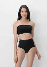 Seamless Bandeau Top Dolcevita - Black - Black | Oroblù