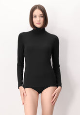 Maglia Dolcevita Manica Lunga in Modal Elasticizzato Perfect Line - Nero - Black | Oroblù