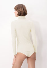 Maglia Dolcevita Manica Lunga in Modal Elasticizzato Perfect Line - Avorio - Ivory | Oroblù