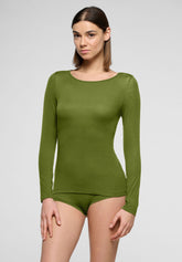 Maglia Manica Lunga in Micromodal e Cashmere Perfect Cashmere - Botanic - Botanic | Oroblù