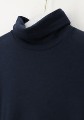 Maglia Dolcevita Manica Lunga in Micromodal e Cashmere Perfect Cashmere - Blu - Blue | Oroblù