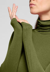 Maglia Dolcevita Manica Lunga in Micromodal e Cashmere Perfect Cashmere - Botanic - Botanic | Oroblù