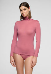 Pull--a-col-roul-e-en-cachemire-micromodal-et-parfait--a-manches-longues - Peony - Peony 12 | Oroblù