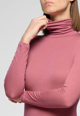 Pull--a-col-roul-e-en-cachemire-micromodal-et-parfait--a-manches-longues - Peony - Peony 12 | Oroblù