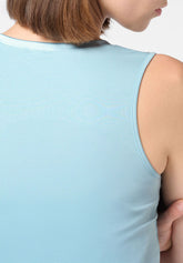 Top Spalla Larga in Cotone e Modal Perfect Line Cotton - Azzurro Cielo 8 - Sky 8 | Oroblù