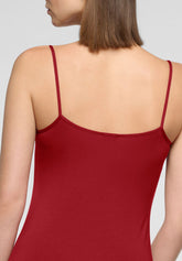 Canotta Spalla Sottile in Modal Elasticizzato Perfect Line - Rosso Intenso - Deep red | Oroblù