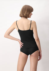 Canotta Spalla Sottile in Modal Elasticizzato Perfect Line - Nero - Black | Oroblù