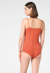 Canotta Spalla Sottile in Modal Elasticizzato Perfect Line - Arancio Mandarino 9 - Mandarin 9 | Oroblù