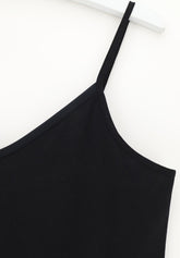 Top Spalla Sottile in Cotone e Modal Perfect Line Cotton - Nero - Black | Oroblù