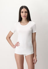 Maglia Manica Corta in Cotone e Modal Perfect Line Cotton - Bianco - White | Oroblù