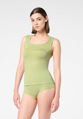 Top Spalla Larga in Micromodal e Cashmere Perfect Line Cashmere - Pistacchio 1 - Pistacchio 1 | Oroblù