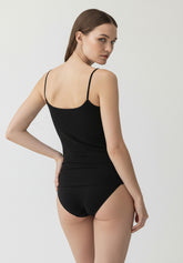 Canotta con Spallino Sottile Senza Cuciture Dolcevita - Nero - Black | Oroblù