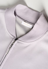 Felpa in Tessuto Tecnico Viscosa con Zip e Inserti Lucidi Boarding Pass - Grigio - Moon | Oroblù