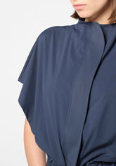 Giacca Parka Manica Corta in Tessuto Tecnico Leggero ed Elasticizzato New Travel - Blu - Blue | Oroblù