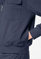 Giacca Manica Lunga in Tessuto Tecnico Leggero ed Elasticizzato New Travel - Blu - Blue | Oroblù