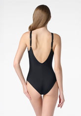 Costume Intero con Ferretto a Balconcino Color - Nero - Black | Oroblù