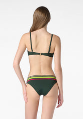 Slip Costume Golden Stripes - Verde Foresta - Forest | Oroblù