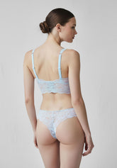 Bralette in Pizzo Elasticizzato Lacewear - Azzurro - Baby blue | Oroblù