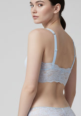 Bralette in Pizzo Elasticizzato Lacewear - Azzurro - Baby blue | Oroblù