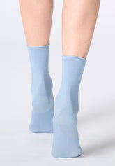 Calzino in Cotone Bio Ankle - Azzurro Cielo 1 - Sky 1 | Oroblù