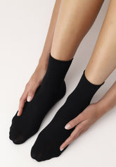 Calzino Corto in Modal e Cashmere Cheryl - Nero - Black | Oroblù