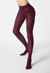 Collant Coprente in Modal e Cashmere Cheryl - Prugna 3 - Plum 3 | Oroblù