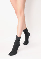 Calzino in Lana e Cashmere Hilda - Nero Melange - Black melange | Oroblù