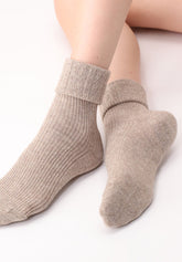 Calzino in Lana e Cashmere Hilda - Beige Melange - Beige melange | Oroblù