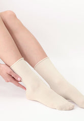 Calzino Corto in Lana superwash Nives - Bianco Lana - Wool | Oroblù