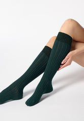 Gambaletto Coprente in Lana Alpaca e Cotone Jasmine - Verde Foresta 2 - Forest 2 | Oroblù