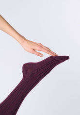 Gambaletto Coprente in Lana e Cashmere Nancy - Prugna 3 - Plum 3 | Oroblù