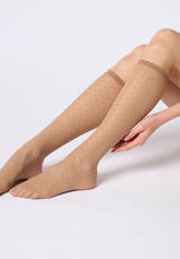 Gambaletto Velato Micro Pois Plumetis 30 - Nudo - Nude | Oroblù