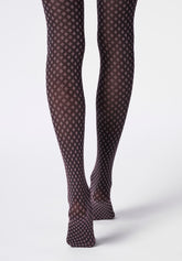 Collant Coprente Tie Pattern 50 - Nero e Rosa - Black/rose | Oroblù